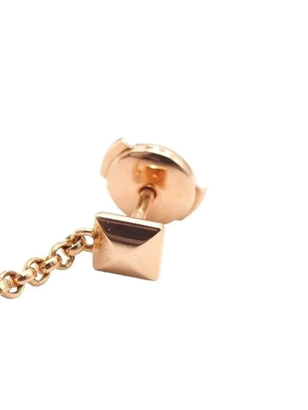 Hermes Clou d'H Chain Cuff Pink Gold 18K Right Ear Earrings
